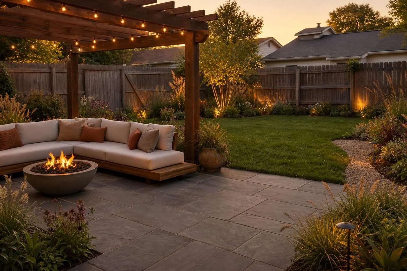 The same garden redesigned