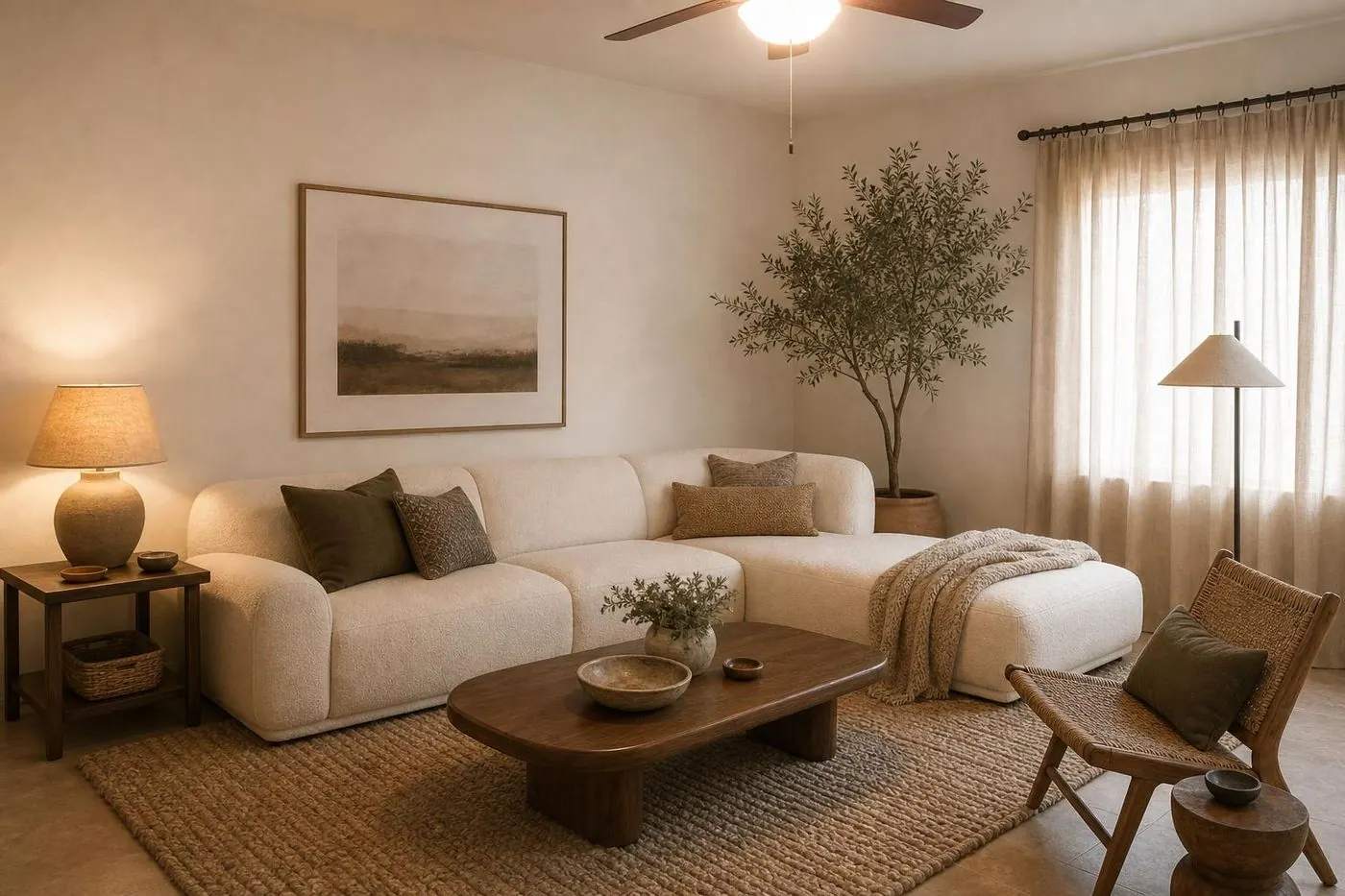 The same living room redesigned