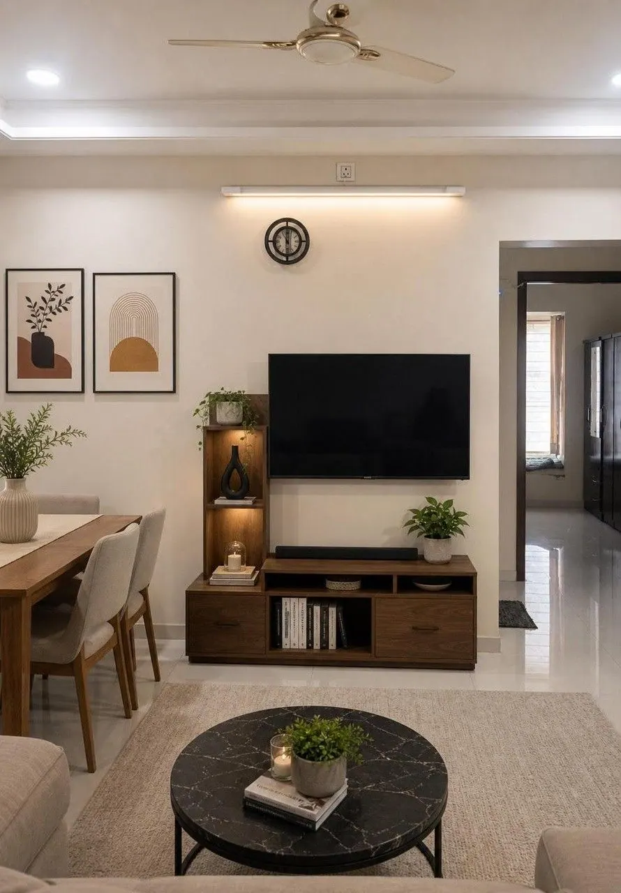 The same living room redesigned