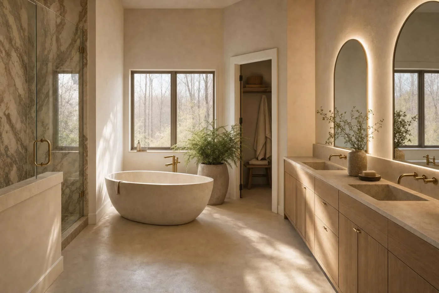 The same ensuite shown as an AI visualisation