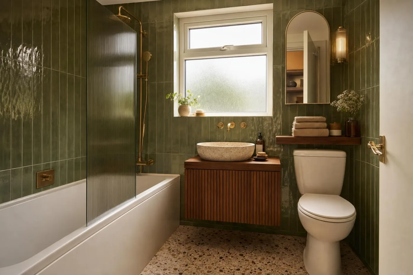 The same bathroom shown as an AI visualisation