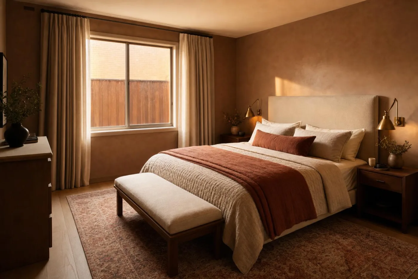 The same bedroom shown as an AI visualisation