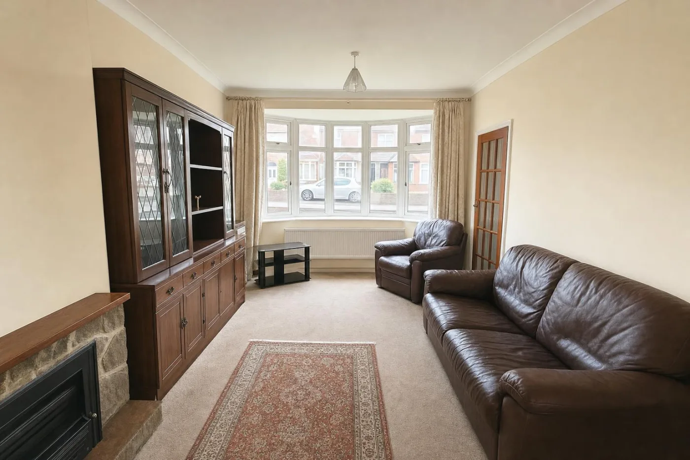 A large living room photographed by the homeowner