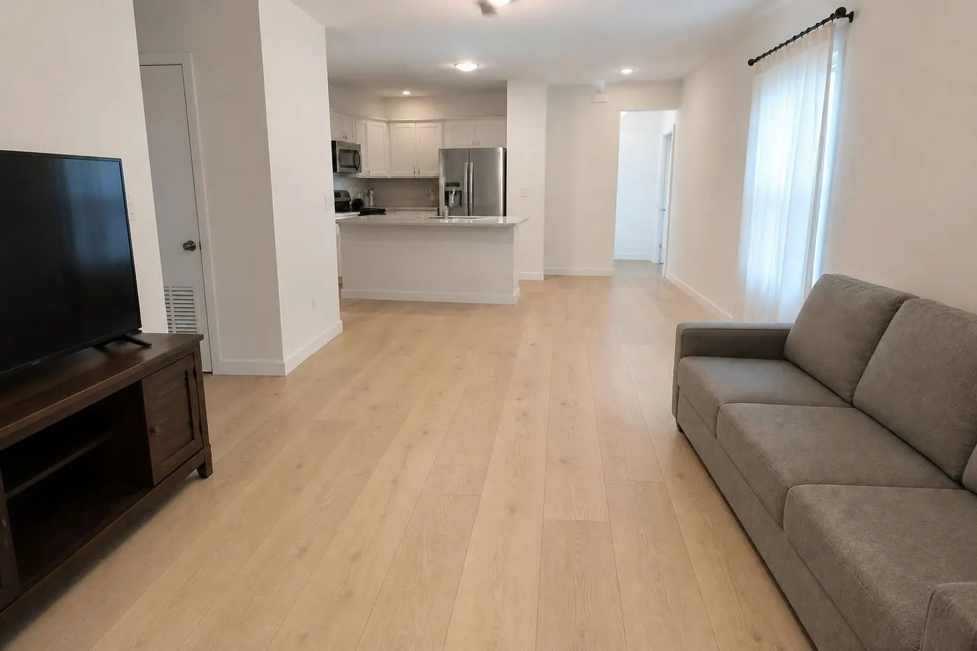 The same room with new flooring