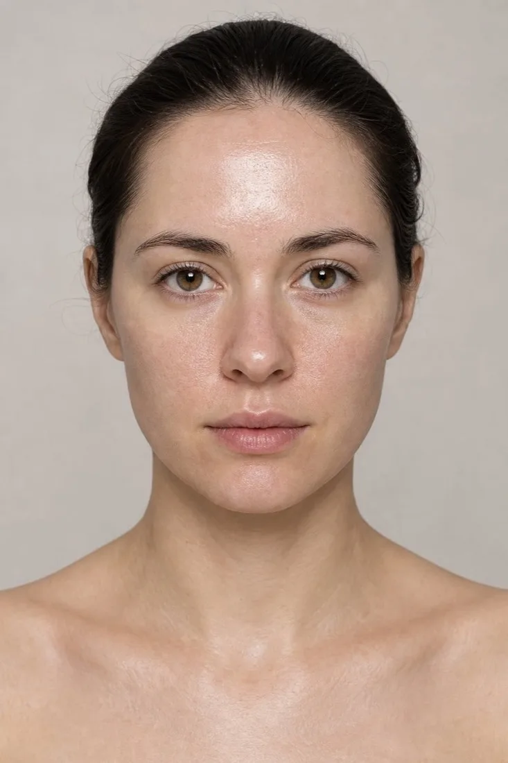 A client's own photograph before clarity and glow