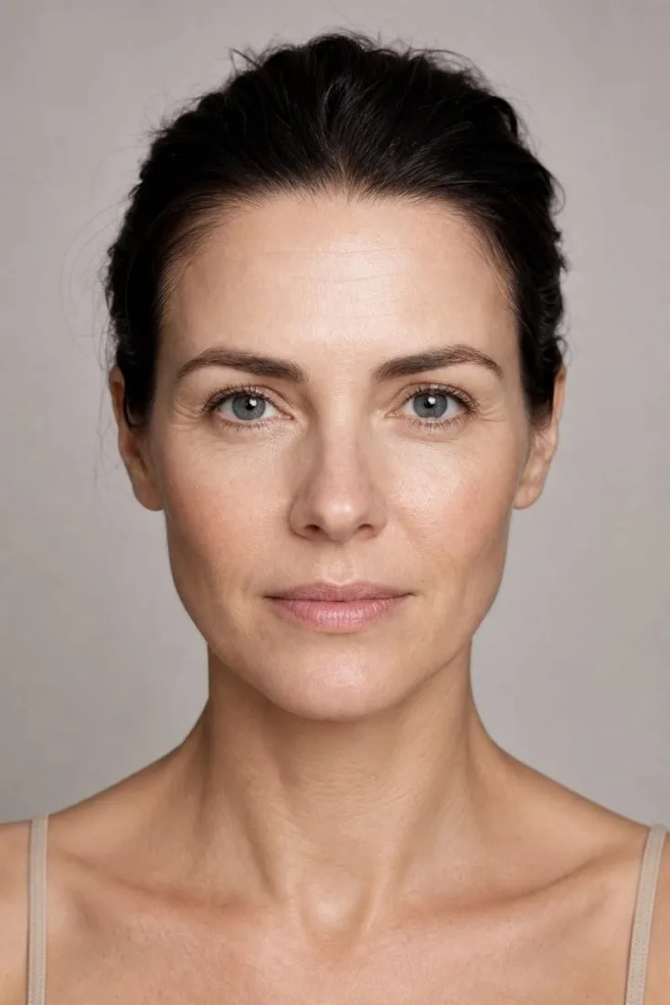 A client's own photograph before radiofrequency tightening