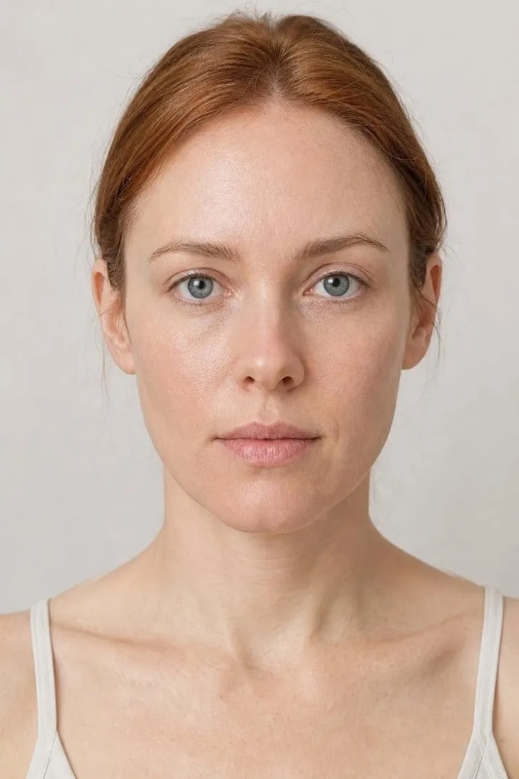 The same photograph simulated after skin boosters