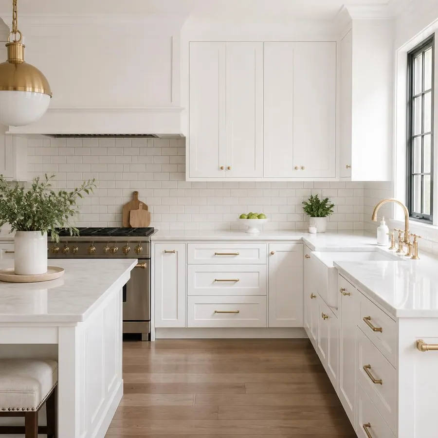Classic white kitchen finish