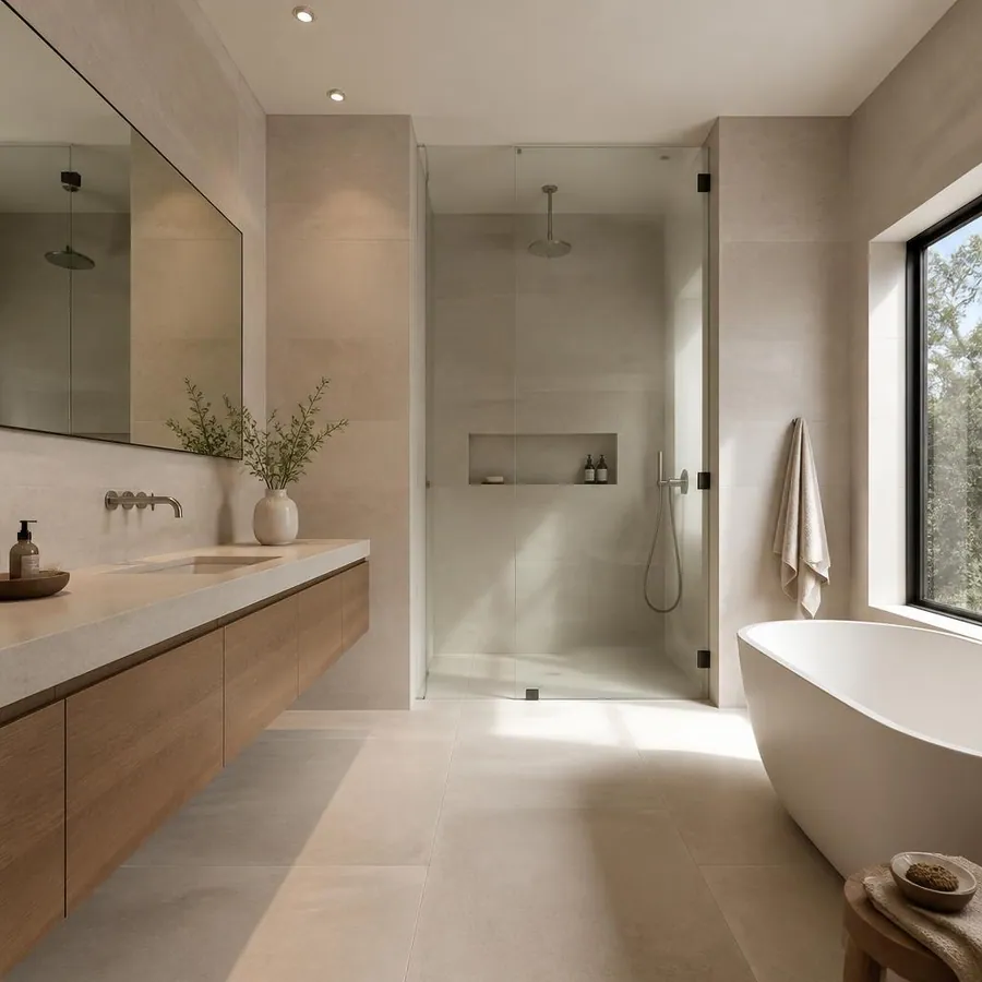 Modern spa bathroom finish